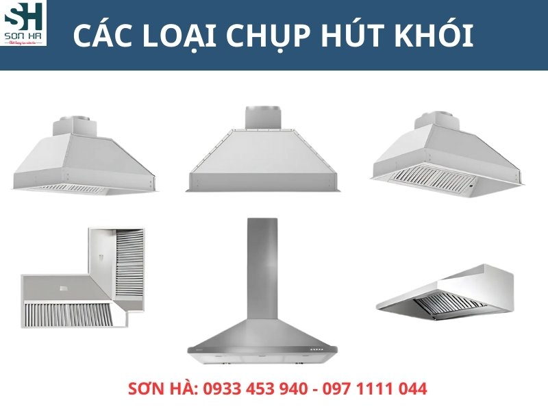 Một số loại chụp hút mùi phổ biến