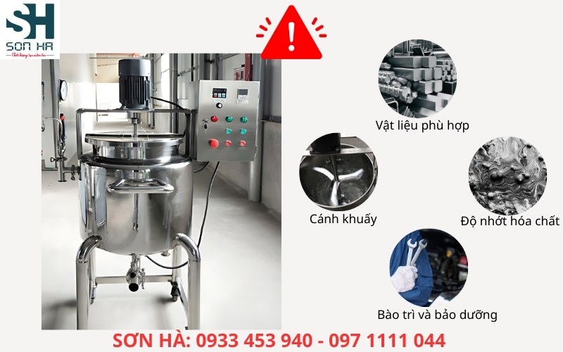 Lưu ý khi sử dụng Bồn khuấy hóa chất